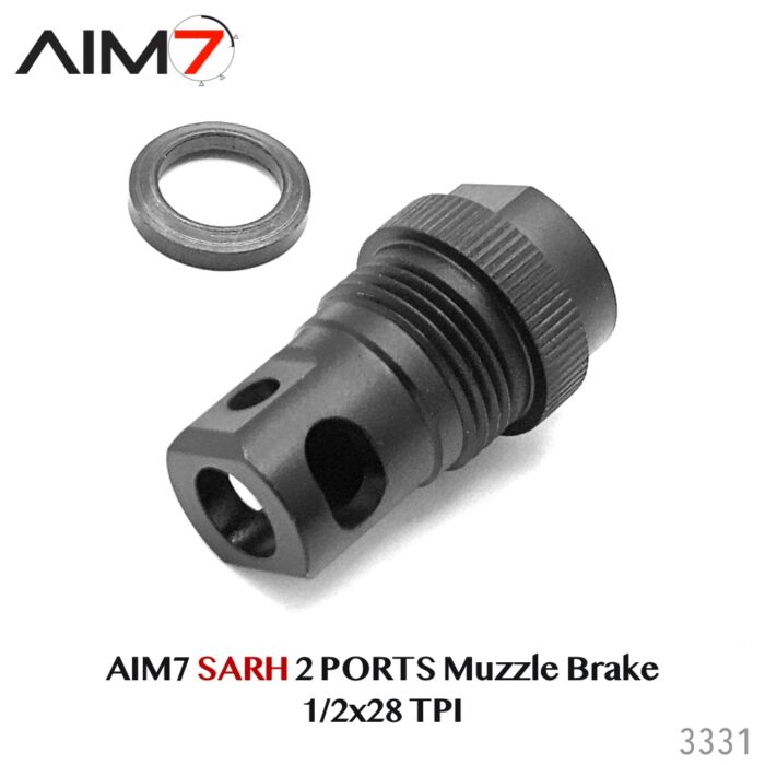 Aim7 (SARH) ASR 13/16x16  2 Port Muzzle Brake 1/2x28 for 556,223,9mm - Image 5