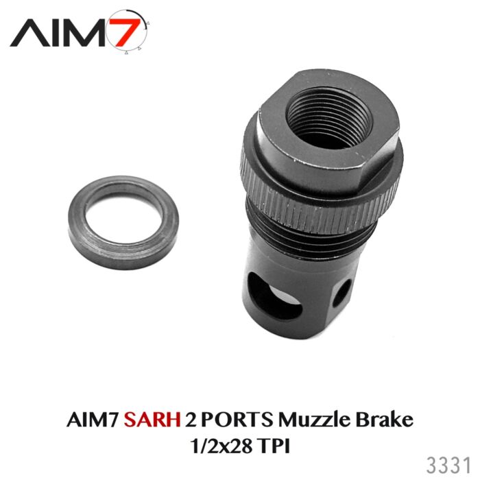 Aim7 (SARH) ASR 13/16x16  2 Port Muzzle Brake 1/2x28 for 556,223,9mm - Image 3