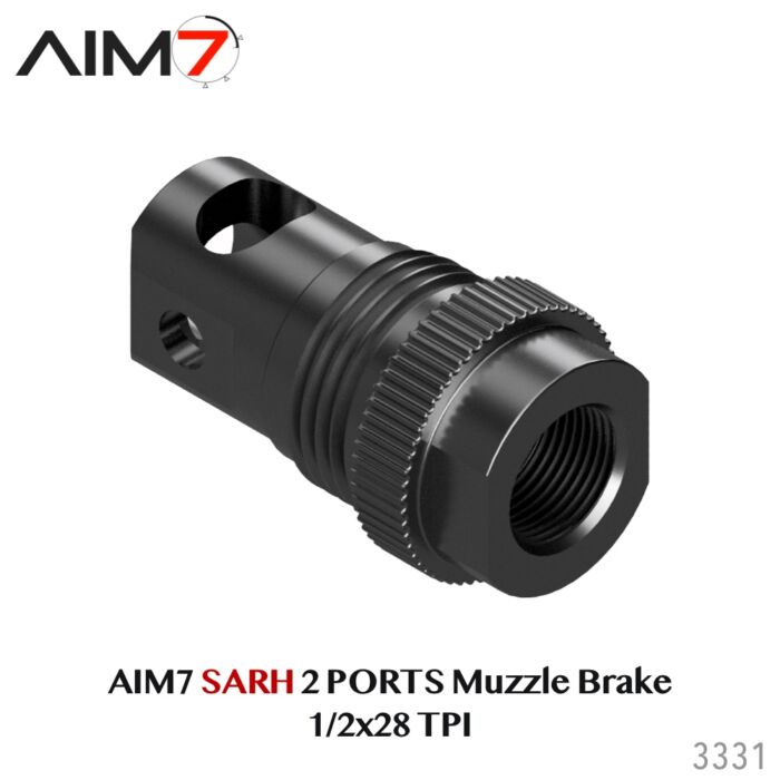 Aim7 (SARH) ASR 13/16x16  2 Port Muzzle Brake 1/2x28 for 556,223,9mm - Image 6