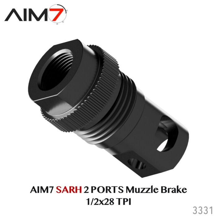 Aim7 (SARH) ASR 13/16x16  2 Port Muzzle Brake 1/2x28 for 556,223,9mm - Image 8