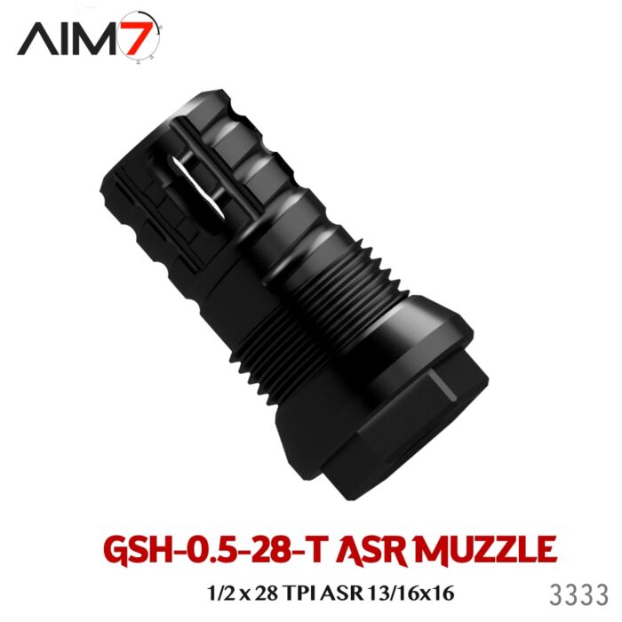 AIM7 Gsh-0.5-28T ASR Muzzle Brake 1/2x28 - Image 3
