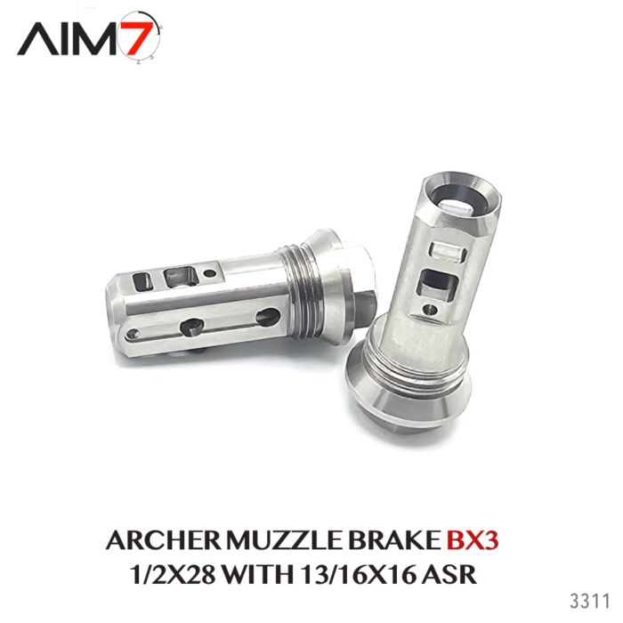 Aim7 ASR 13/16X16 Muzzle Brake BX3 1/2x28 556/223 - Image 7