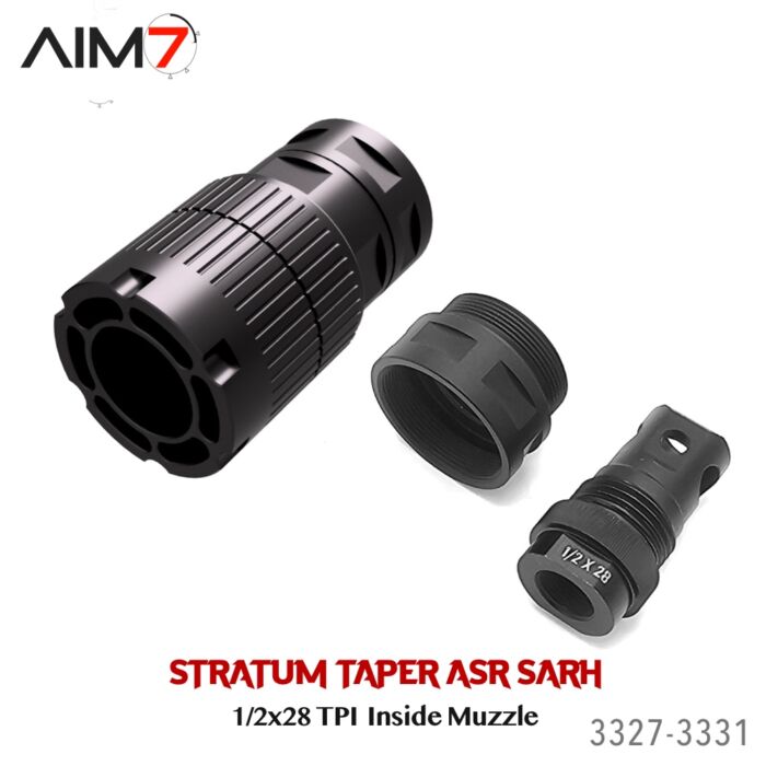 Aim7 Stratum Linear Comp with Taper ASR Mount  SARH 2 Port Muzzle Brake 556/223 1/2x28