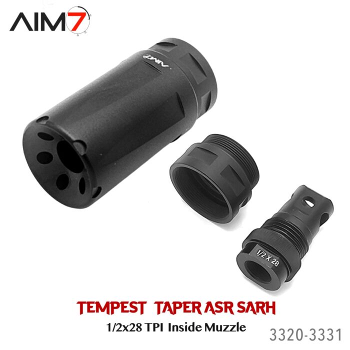 Aim7 Tempest Plus Taper ASR &  SARH 2 Port Muzzle Brake 556/223/22 - Image 3
