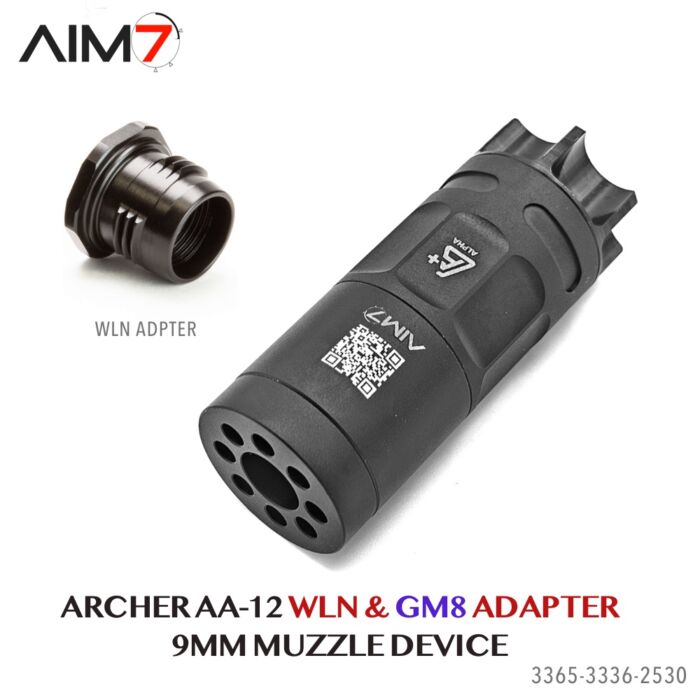 AIM7 ARCHER AA-12 WLN & Barrel Adapter Linear Comp 1/2x28 for 9MM - Image 7