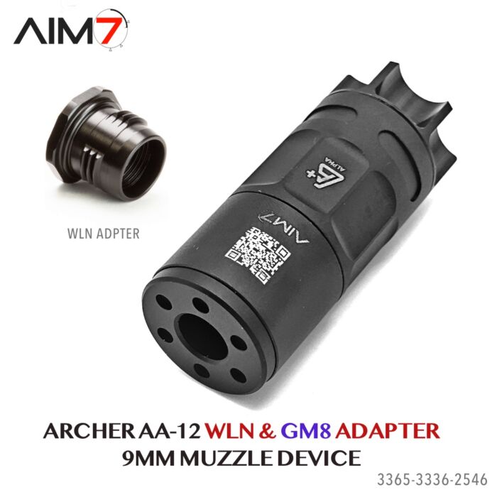 AIM7 ARCHER AA-12 WLN & Barrel Adapter Linear Comp 1/2x28 for 9MM - Image 13