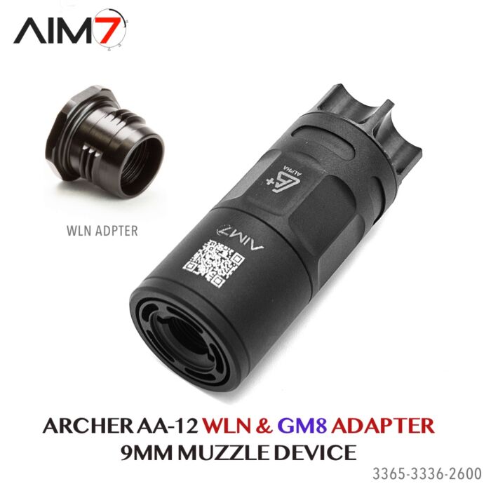 AIM7 ARCHER AA-12 WLN & Barrel Adapter Linear Comp 1/2x28 for 9MM - Image 11