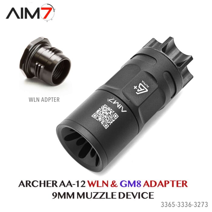 AIM7 ARCHER AA-12 WLN & Barrel Adapter Linear Comp 1/2x28 for 9MM - Image 9
