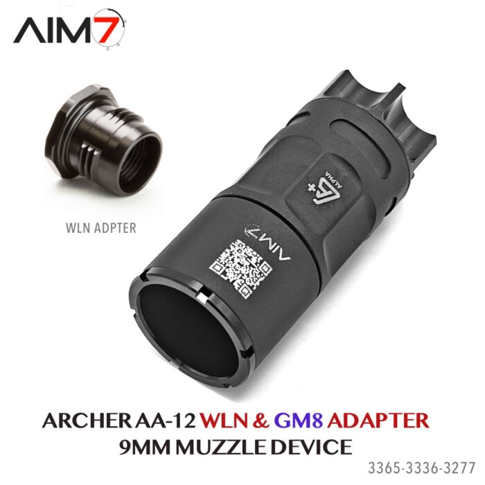 AIM7 ARCHER AA-12 WLN & Barrel Adapter Linear Comp 1/2x28 for 9MM - Image 10