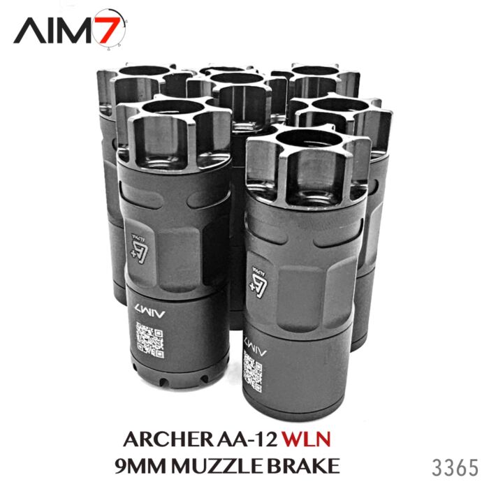 AIM7 ARCHER AA-12 WLN & Barrel Adapter Linear Comp 1/2x28 for 9MM - Image 4