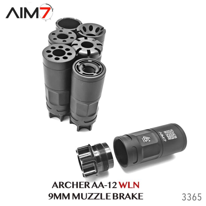 AIM7 ARCHER AA-12 WLN & Barrel Adapter Linear Comp 1/2x28 for 9MM - Image 6