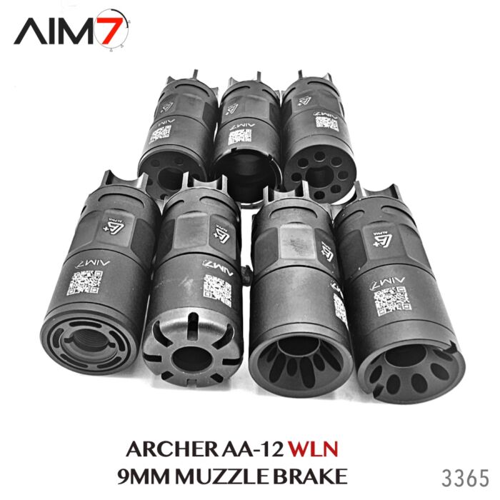 AIM7 ARCHER AA-12 WLN & Barrel Adapter Linear Comp 1/2x28 for 9MM - Image 5