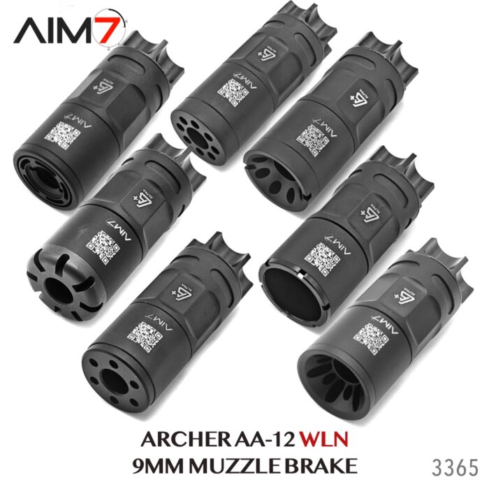AIM7 ARCHER AA-12 WLN & Barrel Adapter Linear Comp 1/2x28 for 9MM