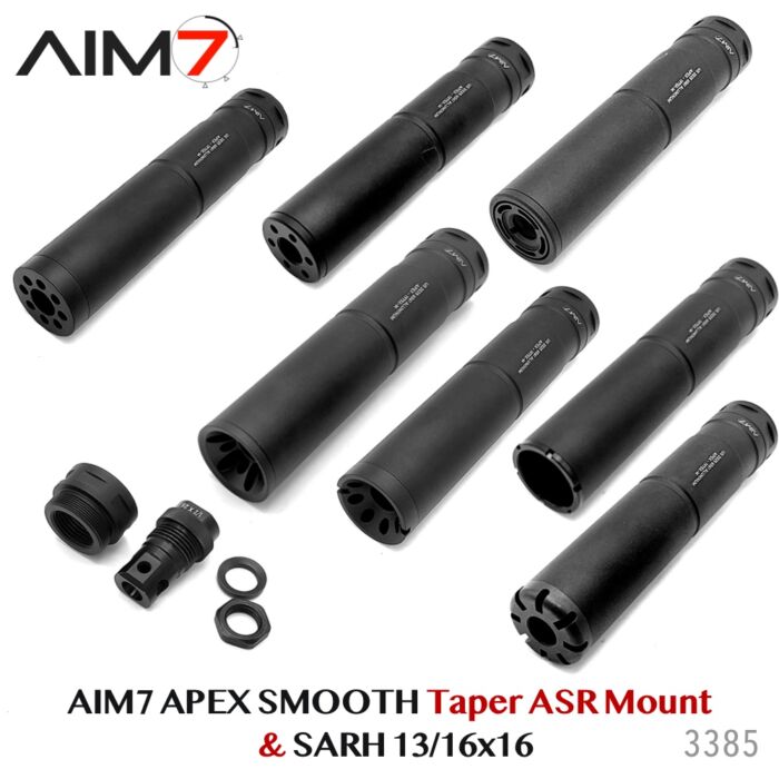 AIM7 APEX 2.0 SMOOTH Taper Mount and SARH direct Mount 556/223/9mm 1/2×28