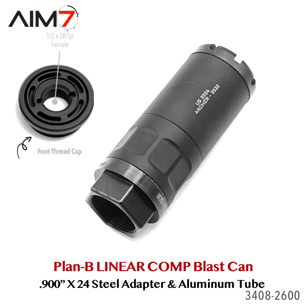 Aim7 B-3 Blast Diffuser Kit – Plan-B Steel System | .900"x24 Internal / 1.125"x28 External - Image 4