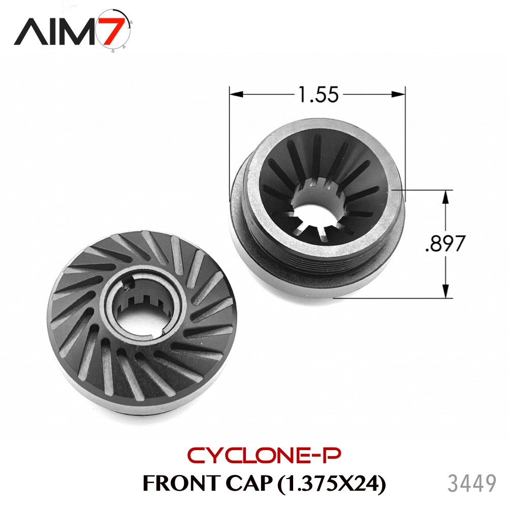 Aim7 BRAVO CYCLONE-P Front Cap 1.375x24" - Image 3