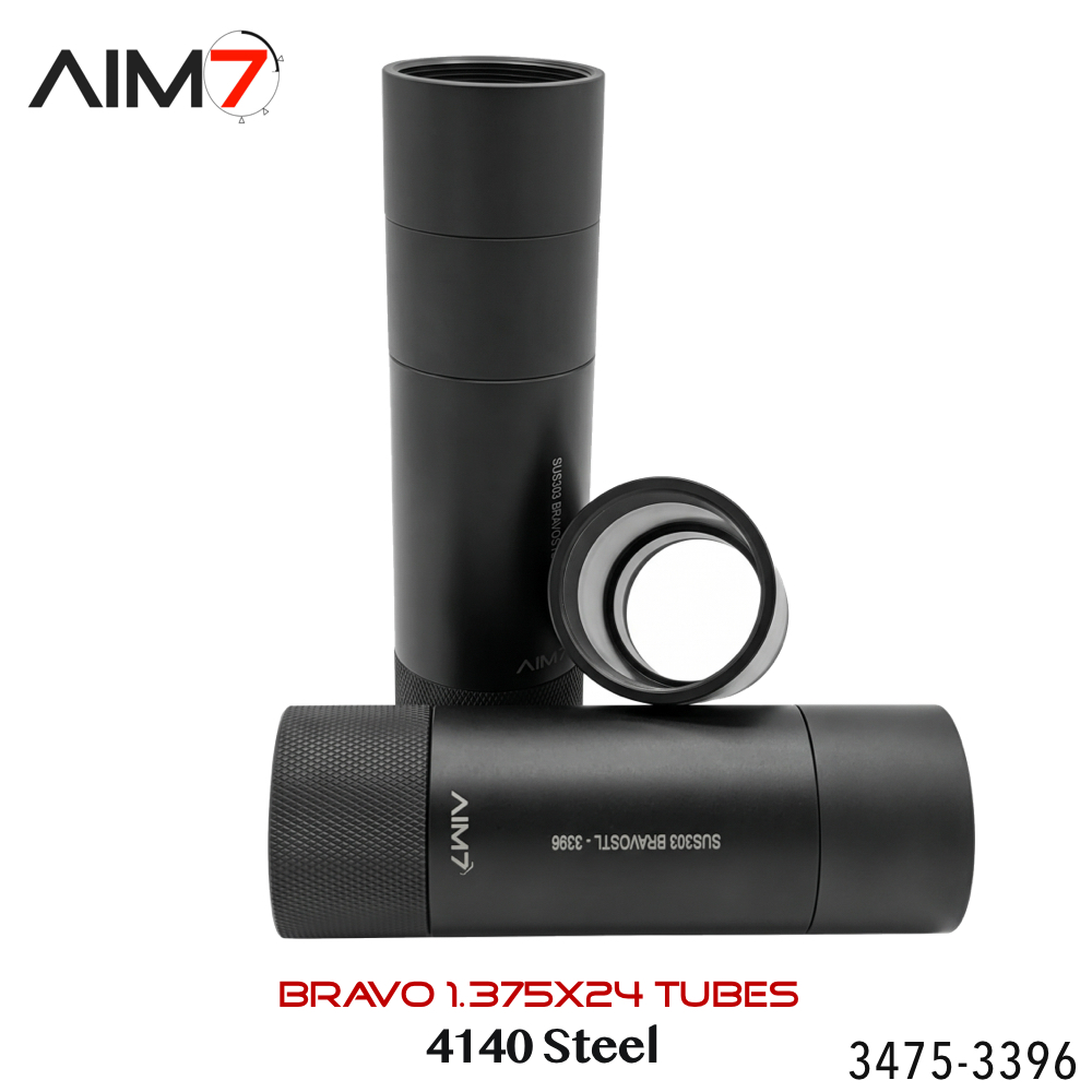 Aim7 MAGIK-S Tube – Steel Bravo/HUB Modular Tube (1.375×24) | 3.5″ , 4.5", 5.5" Length | 1.55″ OD - Image 3