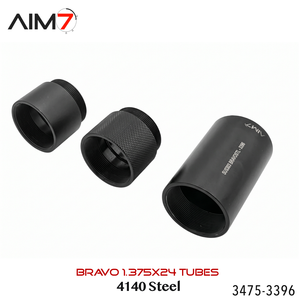 Aim7 MAGIK-S Tube – Steel Bravo/HUB Modular Tube (1.375×24) | 3.5″ , 4.5", 5.5" Length | 1.55″ OD - Image 4