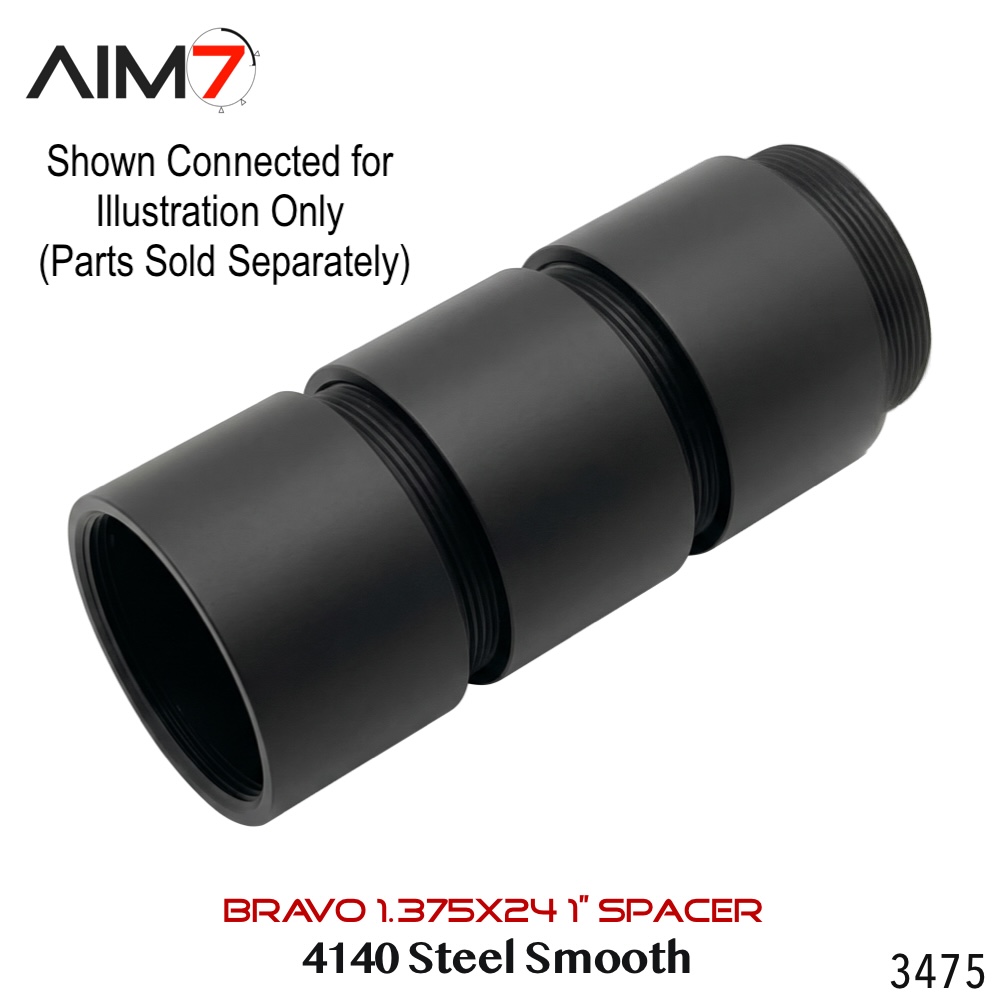 Aim7 1" Bravo Steel Spacer – 1.375×24 (Black Oxide) - Image 5