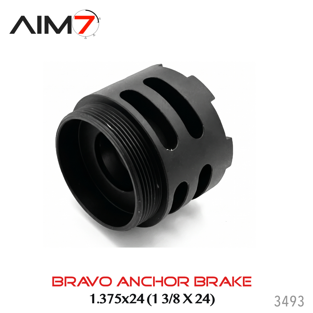 AIM7 Bravo HUB (1.375×24) Anchor Muzzle Brake – 6061-T6 Aluminum - Image 3