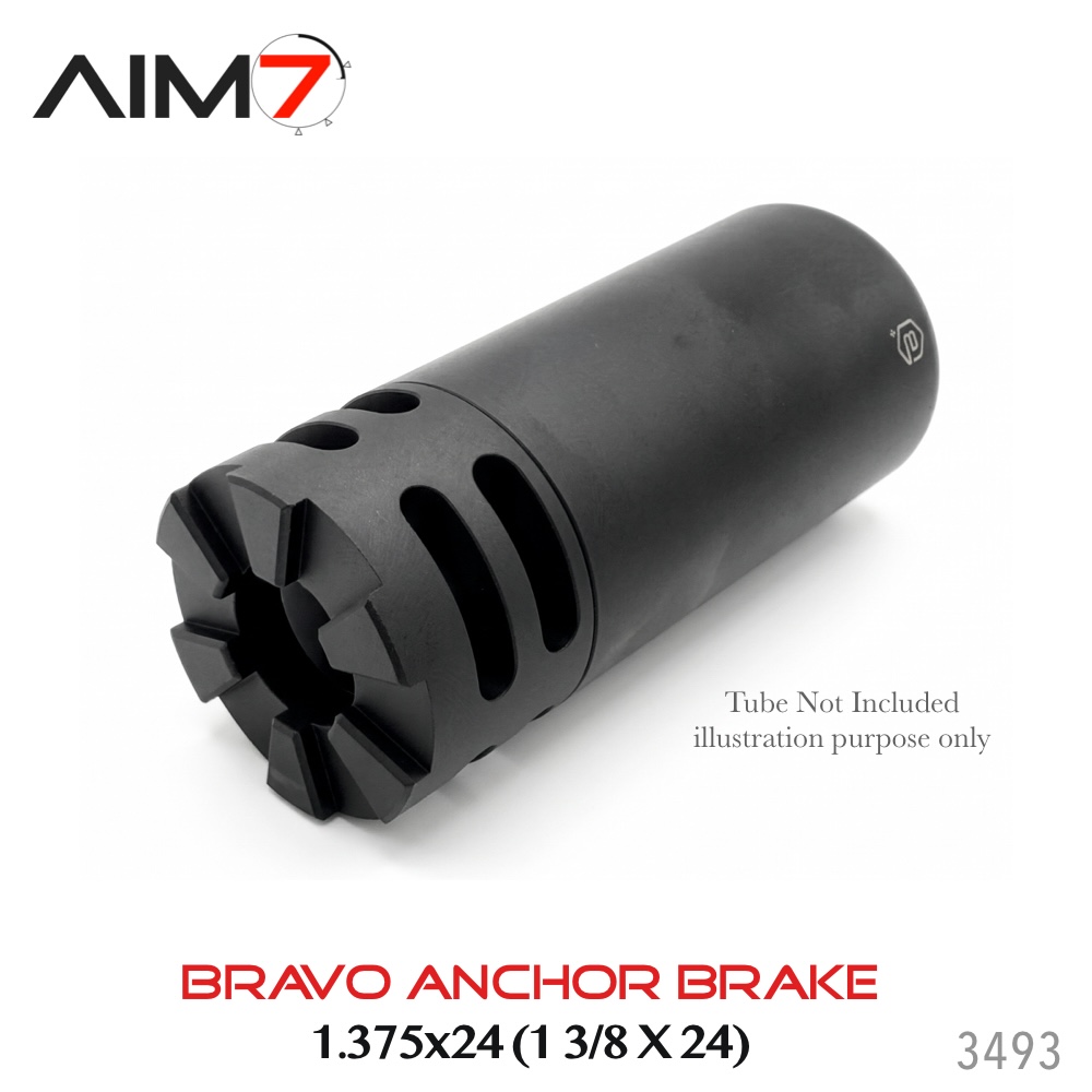 AIM7 Bravo HUB (1.375×24) Anchor Muzzle Brake – 6061-T6 Aluminum - Image 6