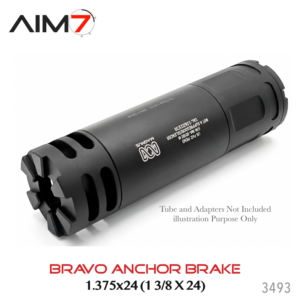 AIM7 Bravo HUB (1.375×24) Anchor Muzzle Brake – 6061-T6 Aluminum - Image 5