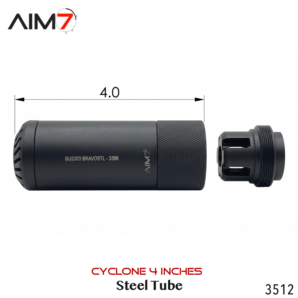 AIM7 MAGIK CYCLONE & BXM MUZZLE Steel Linear Comp 4.0" - Image 2